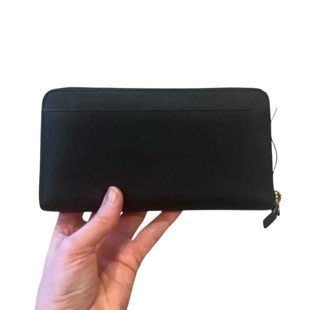 Kate Spade New York Black Continental Large Zip Wallet
